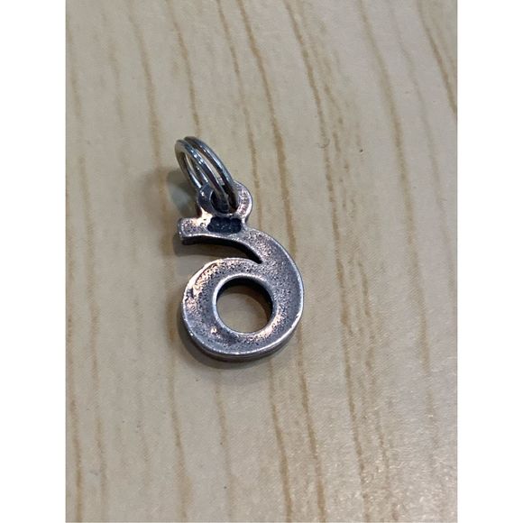 Number 6 Six Sterling Silver Jewelry Charm #age #number #teacher - Picture 2 of 3